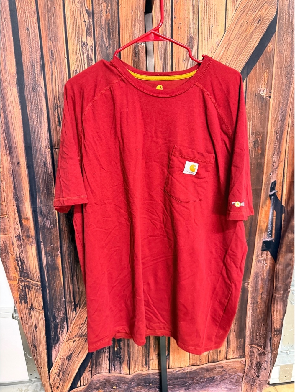 Carhartt Men's Relaxed Fit 2XL Red T-Shirt with Pocket